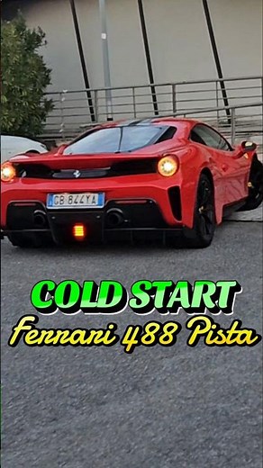 Ferrari 488 PISTA, cold engine start up