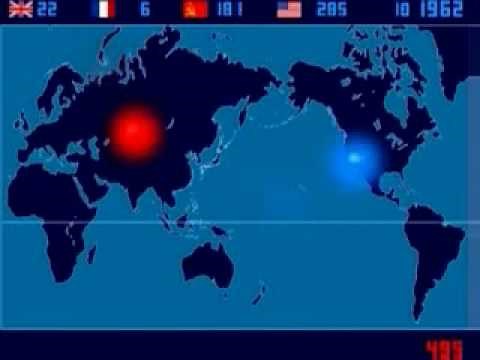 Map of Nuclear Explosions on the Earth from 1945-1998