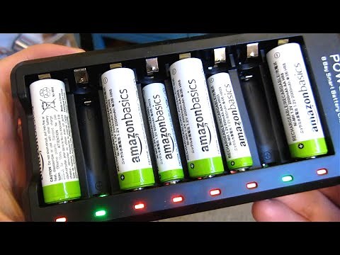 Amazon Basics Rechargeable Batteries AA and AAA with Power Owl Charger