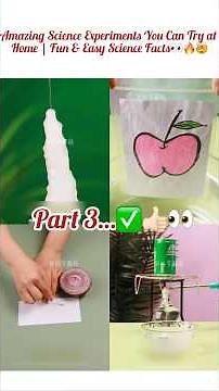 Amazing Science Experiments You Can Try at Home | Fun & Easy Science Facts🤯👍🏻👀🔥😱
