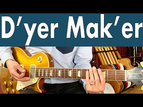 Led Zeppelin D'yer Mak'er Guitar Lesson + Tutorial + TABS