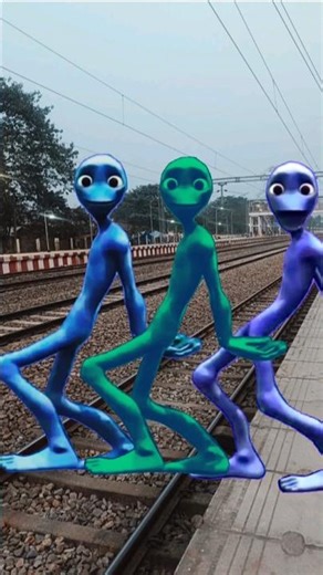 green & blue alien dame tu cosita funny vfx video 😂 #shortsfeed
