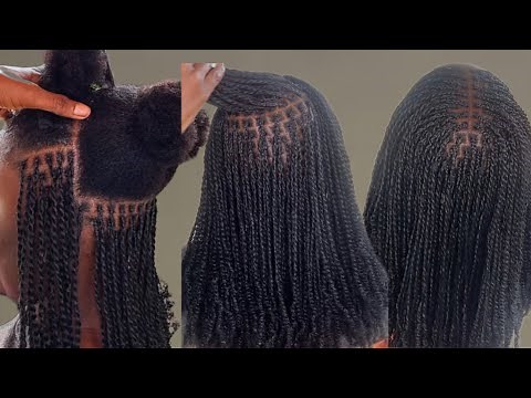 How to micro twist: synthetic hair looks like Afro bulk hair #twist #twostrandtwist #microtwist