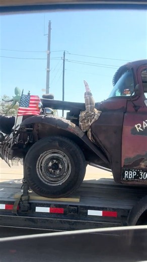 “RAT LIVES MATTER” Rat Rod Truck Spotted On The Highway
