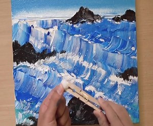 14K views · 165 reactions | Easy painting idea using comb | Painting | Facebook