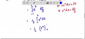 Definite integrals Use a change of variables or Table 5.6 to evaluate the following definite integrals. ∫-1^2 x^2 e^x^3 1 d x | Numerade