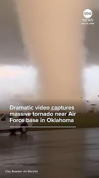 Tornado rips through northwest Oklahoma amid line of severe storms across Plains