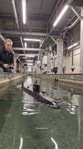 Miniature RC US Army Nuclear Submarine Testing in Naval Base #shorts #usa