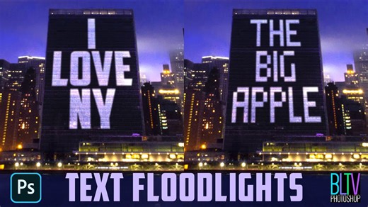 Photoshop: Create projected text onto a building or wall