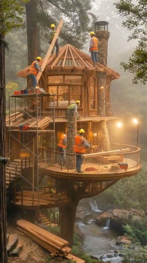 “From Ruins to Dream Treehouse The Most Satisfying Forest Transformation Ever” #asmr#viral #shorts