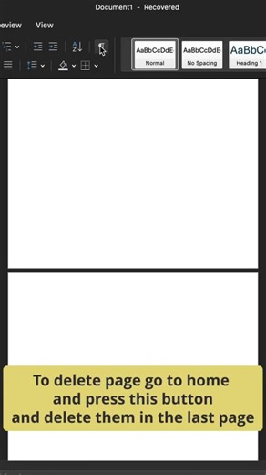 How to delete page in microsoft word #word #excel #exceltips