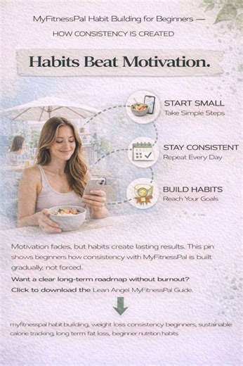 Lean Angel on Instagram: "Motivation fades, but habits create lasting results. This pin shows beginners how consistency with MyFitnessPal is built gradually, not forced. Want a clear long-term roadmap without burnout? Click to download the Lean Angel MyFitnessPal Guide. https://stan.store/LeanAngel https://stan.store/LeanAngel/p/the-beginners-guide-to-myfitnesspal--lean-angel #myfitnesspal #myfitnesspaljourney #myfitnesspaldiary #myfitnesspalfriends #myfitnesspalapp #myfitnesspaldiet #myfitnessp