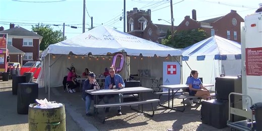 Ascension sets up first aid tent at Fall Festival