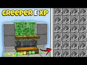 Very easy Creeper farm in Minecraft Bedrock 1.21/26.1