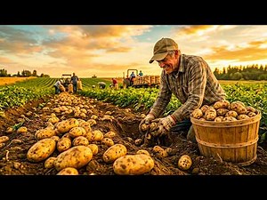 Potato Farming and Harvesting Full Process | Fresh Potato Harvest From Farm To Factory