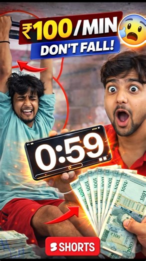 ₹100 Per Minute Hanging Challenge (Insane Ending 😱) #challenge #shorts