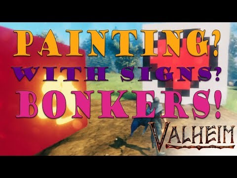 Painting with signs in Valheim - no mods!