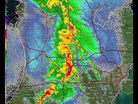 Thursday May 15, 2025; Radar Reflectivity for Line of Severe storms that moved across Lower Michigan