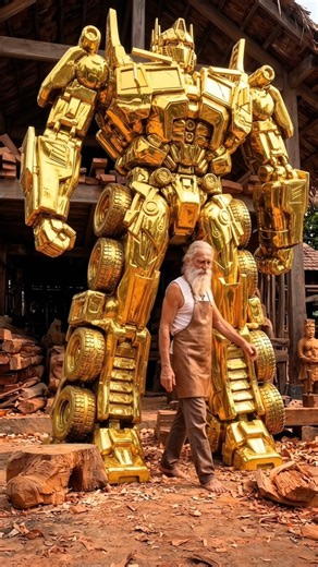 Incredible Clay: Making A Giant Optimus Prime Robot From Earth raw caly!