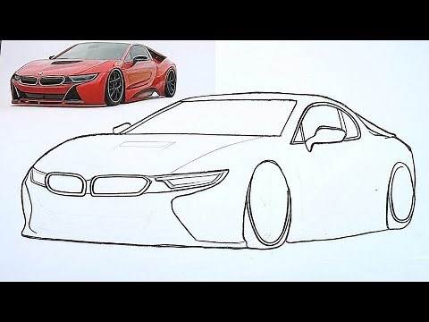 How To Draw a BMW i8 💎(1 Pencil Drawing)