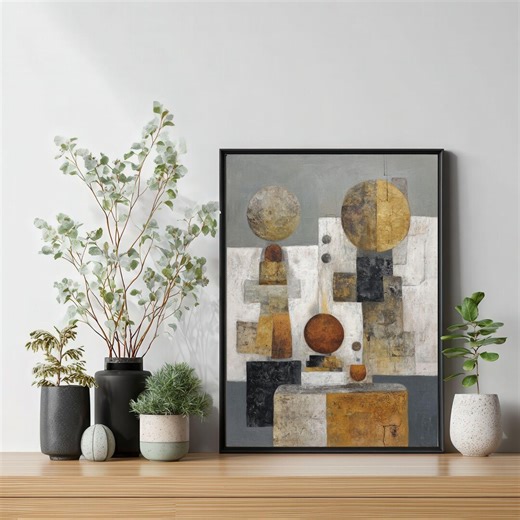 African Abstract | Neutral Wall Decor | Earth Tone Canvas | Modern Minimal Art (digital Download) - Etsy