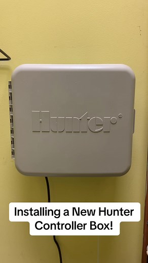 Just installed a new Hunter Controller Box! Like, follow, and comment if you enjoyed this instructional video! #irrigation #irrigationtech #sprinkler #landscape #landscaping #water #hunter #sprinklertok #sprinklersystem #teacher