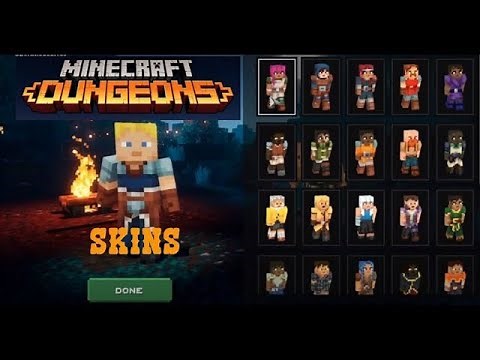 Minecraft Dungeons all skins