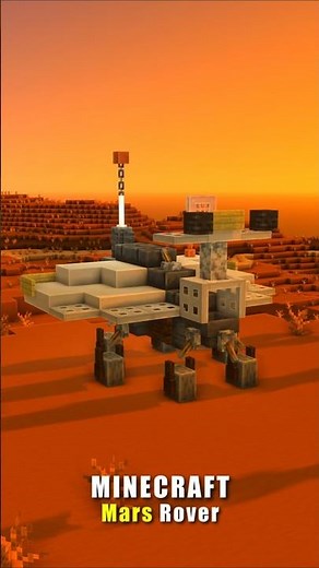 Mars Rover in Minecraft #minecraft #minecraftshorts #interstellar