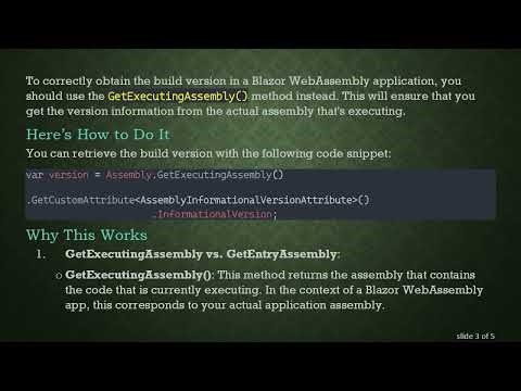 How to Get Your Blazor Wasm App Build Version at Runtime