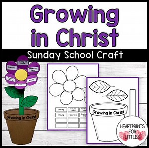 Growing in Christ Bible Craft | Spring Sunday School Activity for Kids