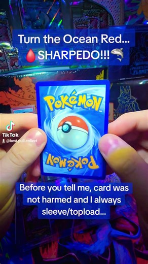 Who's That Pokemon? Its... SHARPEDO!!! 🦈🩸 #pokemon #sharpedo #smallyoutuber #pokemoncards #darktype