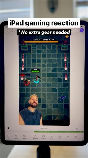 This iPad reaction setup requires nothing extra | iPad gameplay reaction, no extra gear needed