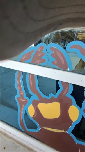 Join me for an artistic bug adventure at the OKC downtown library exhibit! Like and follow to see the window painting progress. #paint #create #windowpaint #insects #okc | Melissa Griggs
