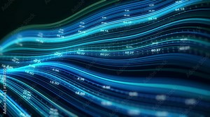 digital waves abstract blue background