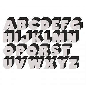 3D Effect Block Shadow Embroidery Font, 7 Size, Fill Stitch Machine Embroidery Alphabet, Monogram Embroidery, Script Font, BX File , BX Font - Etsy