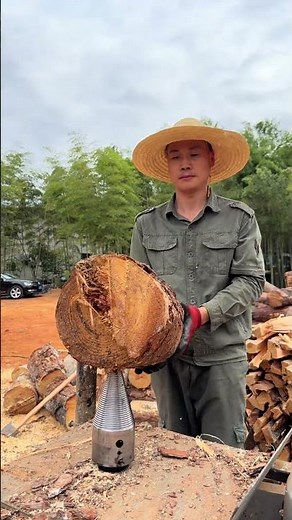 Semi dry wood splitting machine