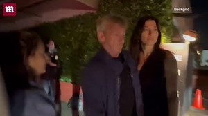 Sean Penn and girlfriend Olga Korotyayeva leave dinner together
