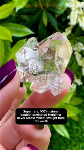 Super rare, 100% natural double-terminated Herkimer