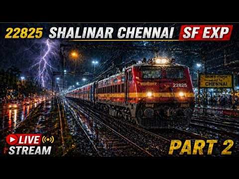 🚆 22825 Shalimar Chennai SF Express | Full Speed Night Run 🌧️⚡ Open Rails Realistic Gameplay