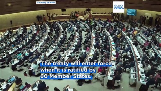 Countries sign off on global pandemic treaty at annual WHO meeting in Geneva