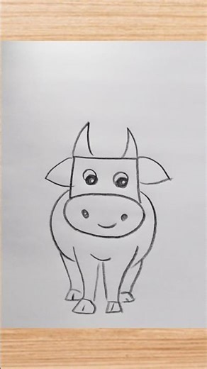 How to draw cow drawing easy step by step
