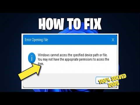 Fix Windows Cannot Access Device Path or File | No Data Loss & No Reinstall