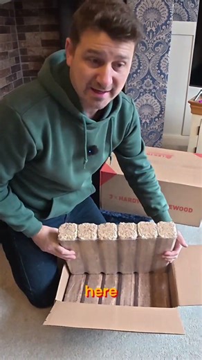 🔥 Kiln-Dried Fire Logs: Easy, Eco-Friendly, Amazing Heat! #shorts