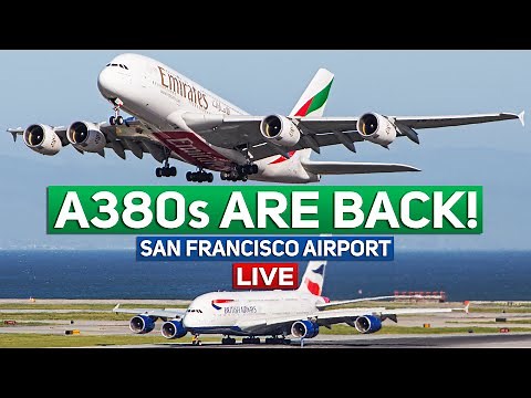 LIVE A380s Return to San Francisco Airport | SFO Plane Spotting + ATC | May 1st, 2022