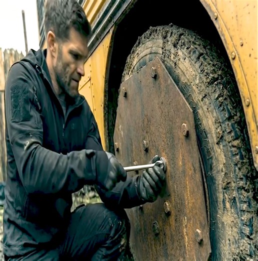Inside an abandoned bus, a man built a secret military base | Building Skills