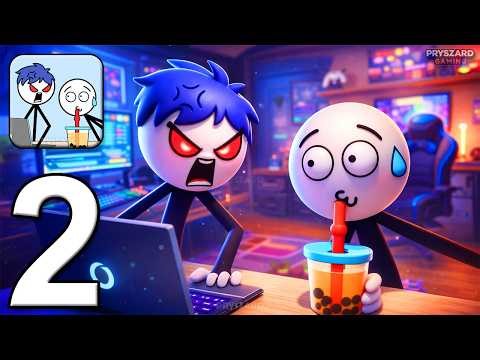 Tap Fighter: Don't Get Caught - Gameplay Walkthrough Part 2 - Stickman Troll Quest (iOS, Android)