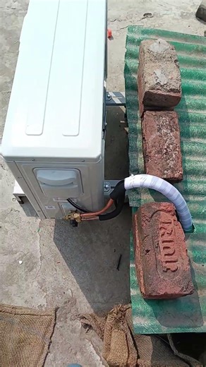 New Blue Star Ac installation 1.5 Ton floor Stand And Extra pipe #hvacrepair #ac #acinstall