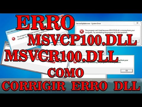 COMO CORRIGIR TODOS OS ERROS DE DLL msvcp100.dll e msvcr100.dll 2021