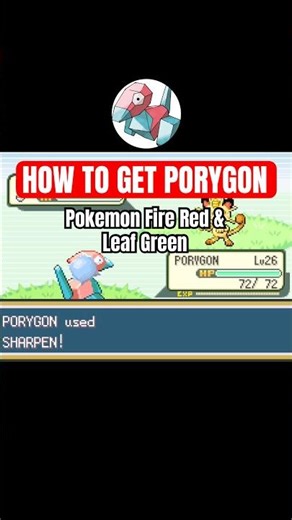 Where to find PORYGON 👾 Pokemon Fire Red & Leaf Green (Nintendo Switch 2) #shorts