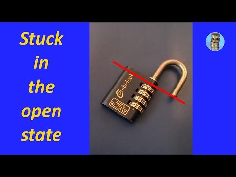 (picking 777) Combination padlock recovered (stuck open)